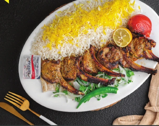 ريش مشوية مع أرز أو بطاطس
